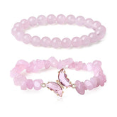 Butterfly Crystal Chip Bracelet Set | Love & Emotional Healing - Auratract